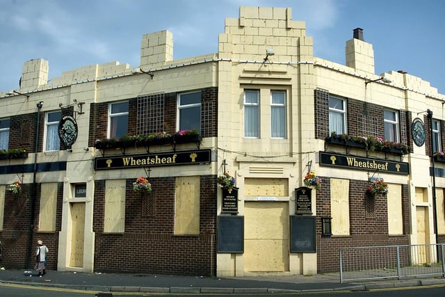 The Wheatsheaf pub on Talbot Road in Blackpool pictured here in 2004 was boarded up ready for demolition.
