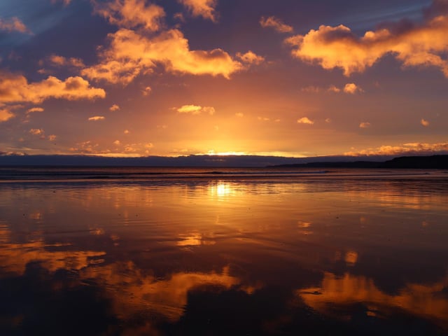 Stunning sunrise reflection