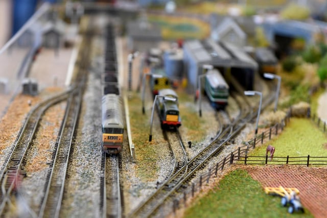 One of the train sets on display at the exhibition