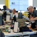 Inside a busy newsroom