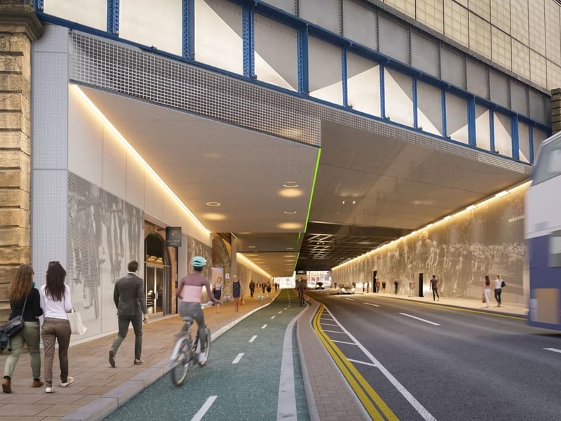 A cycle lane would be introduced on Bishopgate.