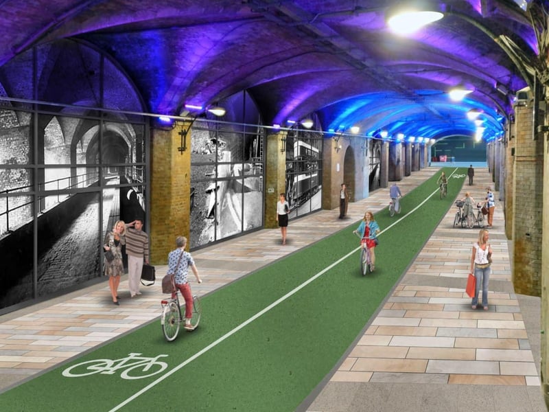 The dark arches would also be pedestrianised and a cycle lane added.