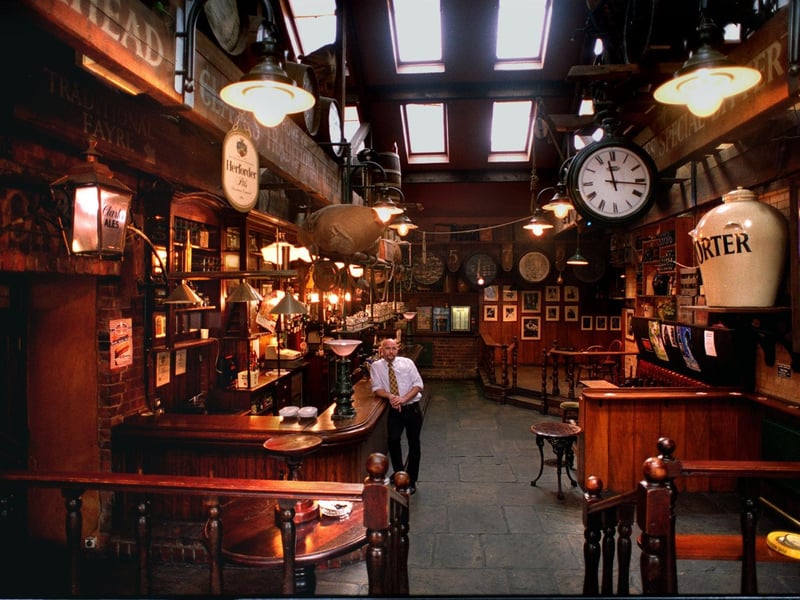 Manager Patrick McDermott in the Yard Bar at Henry Boons pictured in January 1997. It had been voted the YEP Taverner Pub of the Year.