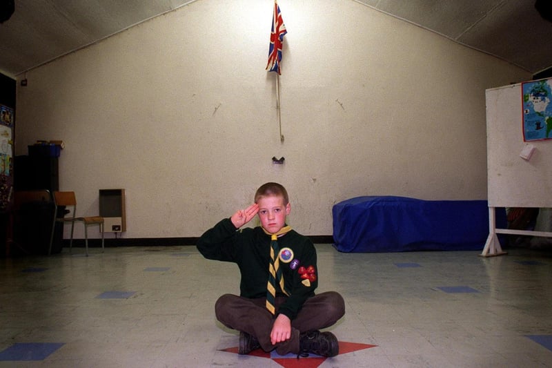 This is Michael Brown who in May 1997 will soon to be the last cub scout at Kettlethorpe Cub Scout Group.