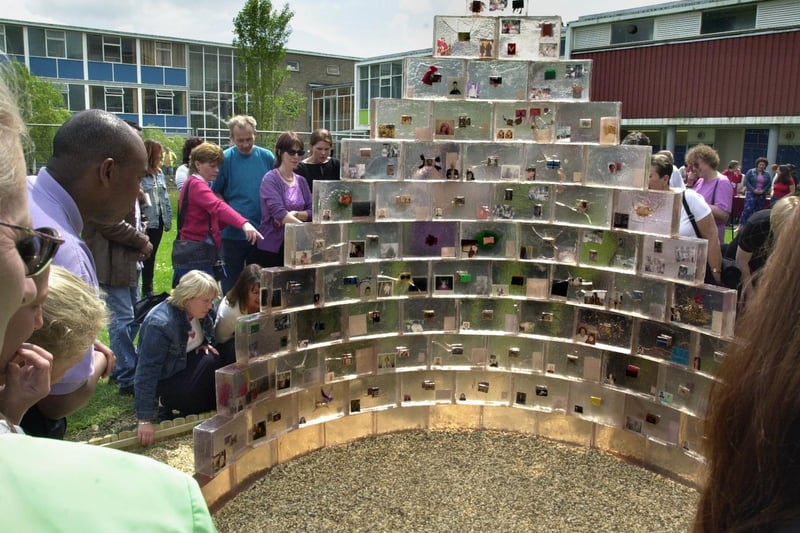 The Secret Garden sculpture was unveiled in the grounds of the East Leeds Family Learning Centre.