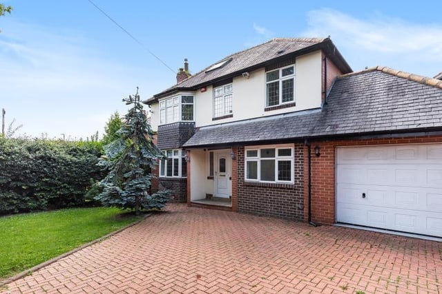 This property in Lidgett Lane is described by estate agents Linley & Simpsonas a "truly unique family home".The property has been extended to create a large open family dining room and kitchen and sliding glass overlooking the rear garden, and there are also two reception rooms plus a study.