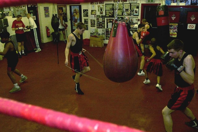 Martin Bateson coaches a group of young lads at the Batesons Boxing Club in Burley.