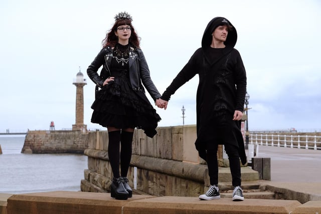 The Goths return to Whitby and enjoy the seafront view