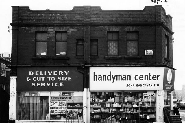 Do you remember the handyman center on Queen Square in Woodhouse pictured in October 1974? These premises are now demolished.