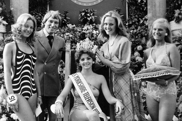 Pam Wood was chosen as the first Miss Yorkshire Television in August 1974. She won £250 and a place in the Miss Great Britain contest to be televised from Morecambe.