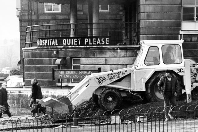 Matrch 1974 and patients at Leeds General Infirmary were being drive to distraction from the noise of excavations outside.