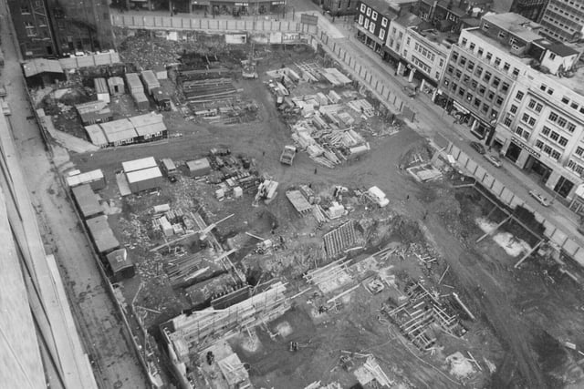 Work was well underway on the construction of the Bond Street Shopping Centre in November 1974.