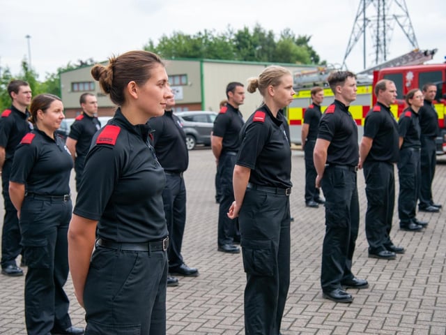Throughout the Covid-19 pandemic, Northamptonshire Fire and Rescue Services group of new recruits were able to continue and complete their training as whole-time firefighters