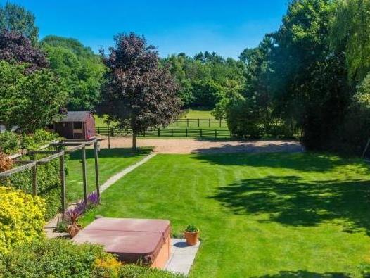 There are 2.5acres surrounding the beautiful home