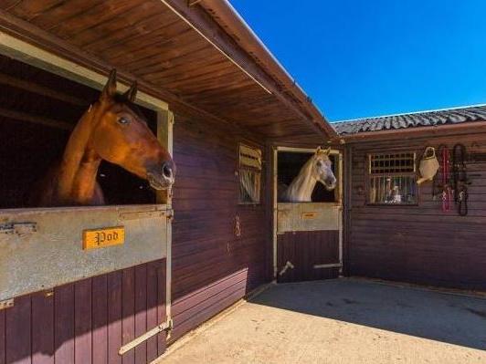 There is a stable block with three stables and a tack room plus additional outbuildings