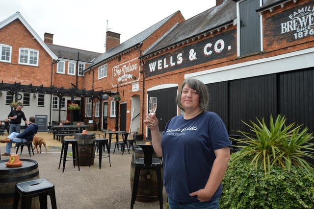 Open for business...Jan Richards of the Nelson pub on Nelson Street in Market Harborough.