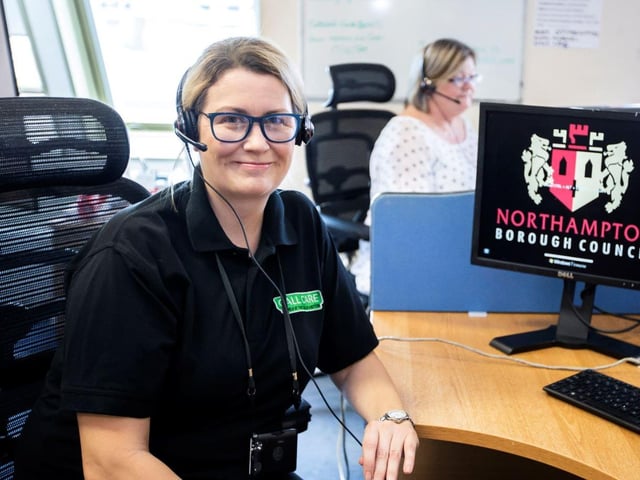 Northampton Borough Council Call Care team - Annabelle Purdie and Catherine Powell. Call Care have been contacting some of their more vulnerable customers during Covid to make sure they are being supported