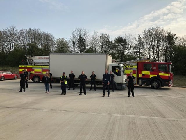 Staff and volunteers from several organisations across the county took delivery of essential food supplies, which were dropped off at hubs in Kettering and Corby, prior to being moved to a central location and packaged up into parcels to support the most vulnerable members of the community. The food parcels were for the shielded populations within Northamptonshire, enabling them to stay home and stay safe during the period of this pandemic. Organisations involved in the unloading and packaging of the food included Northamptonshire County Council, the University of Northampton, Northamptonshire Police, Northamptonshire Fire and Rescue Service, Corby Borough Council, Kettering Borough Council and the Emergency Services Volunteers. Support for this work was also provided by the British Red Cross and Crisis Logistics Ltd.