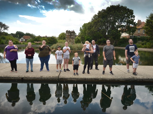 Release of balloons in memory of Kayleigh Hanks in Egerton Park, Bexhill SUS-200721-131026001
