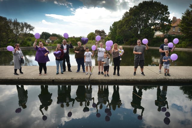 Release of balloons in memory of Kayleigh Hanks in Egerton Park, Bexhill SUS-200721-130649001