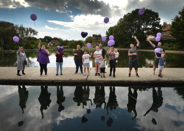 Release of balloons in memory of Kayleigh Hanks in Egerton Park, Bexhill SUS-200721-130926001