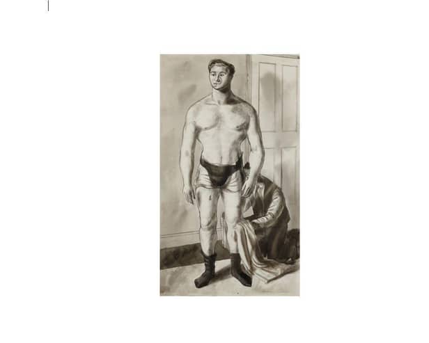 Sam Rabin and Gerald Ososki_c.1926_pen and wash on paper