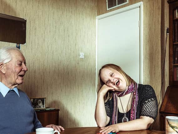 Josephine, aged 33, is pictured here with her grandfather, whom all the grandchildren called Bumpa.