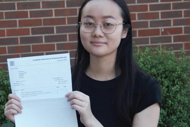 Katherine Lai, who achieved three A*'s in her A Levels