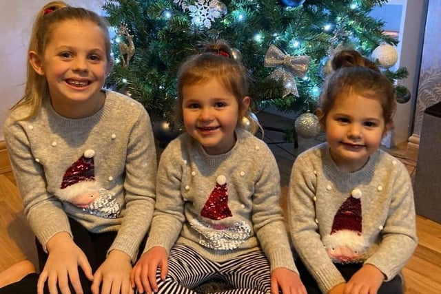 All sporting matching Santa jumpers! This image was sent in by Laura Sharp.