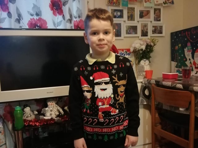 Looking cool and Christmassy! This picture was sent in by Kelly Beadsworth.