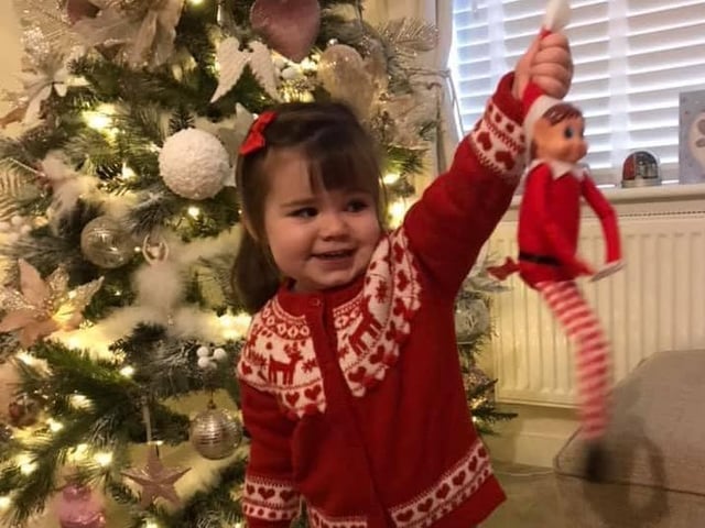 I'm sure the elf appreciated this beautiful Christmas jumper too if he was not too dizzy! This picture was sent in by Kerry Evans.
