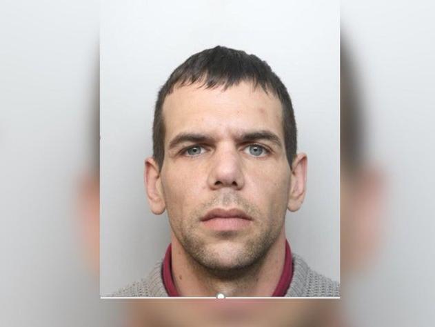The 36-year-old, previously of Kettering, was jailed for seven years and four months, after robbing four small shops in Desborough, Brigstock, Broughton and Market Harborough within a seven-day period. His accomplice was James McLafferty.