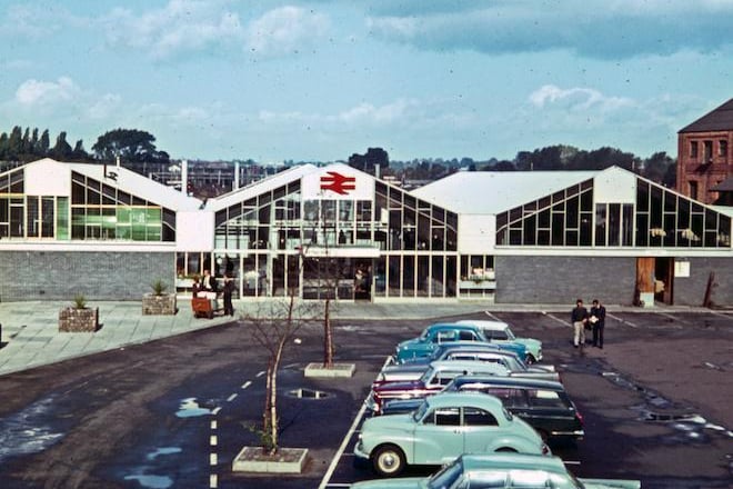 The rebuilt station in the 1960s