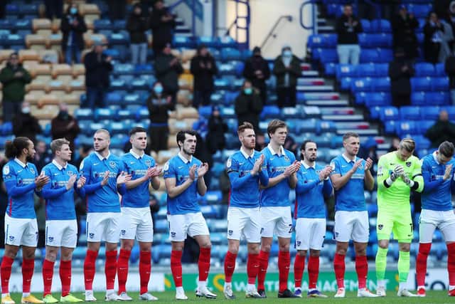 Pompey fans were back inside Fratton Park for last December's win over Peterborough - when will they be back again? Picture: Joe Pepler