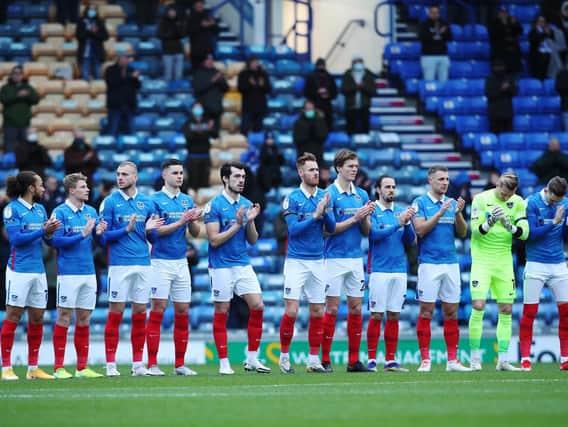 Pompey fans were back inside Fratton Park for last December's win over Peterborough - when will they be back again? Picture: Joe Pepler