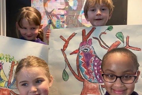Shoreham Beach Primary School pupils in Year 2 enjoyed producing artwork inspired by Wangari Maathai as part of the their learning journey on Africa on the first whole-school ay back.