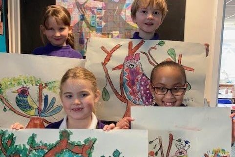 Shoreham Beach Primary School pupils in Year 2 enjoyed producing artwork inspired by Wangari Maathai as part of the their learning journey on Africa on the first whole-school ay back.