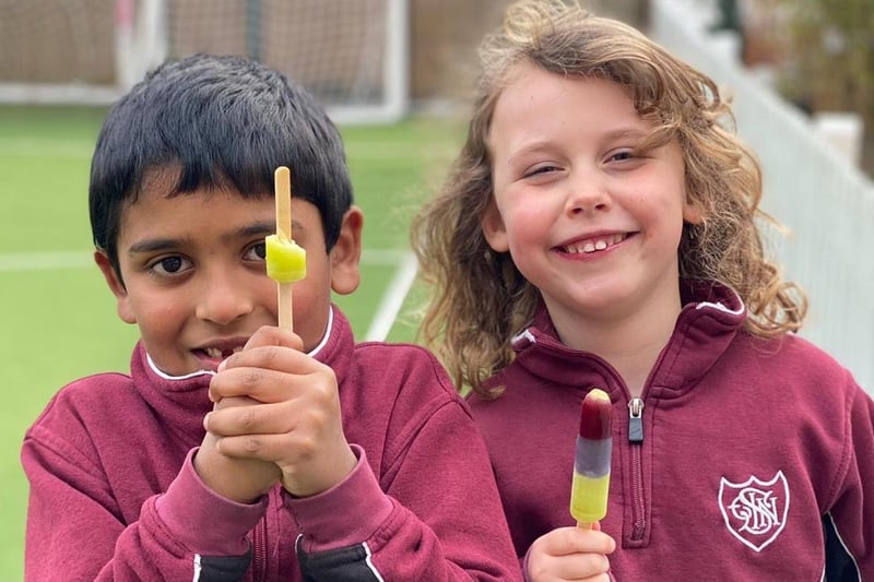 Pupils at Our Lady of Sion junior school in Worthing were welcomed with lollies on their return on Monday.