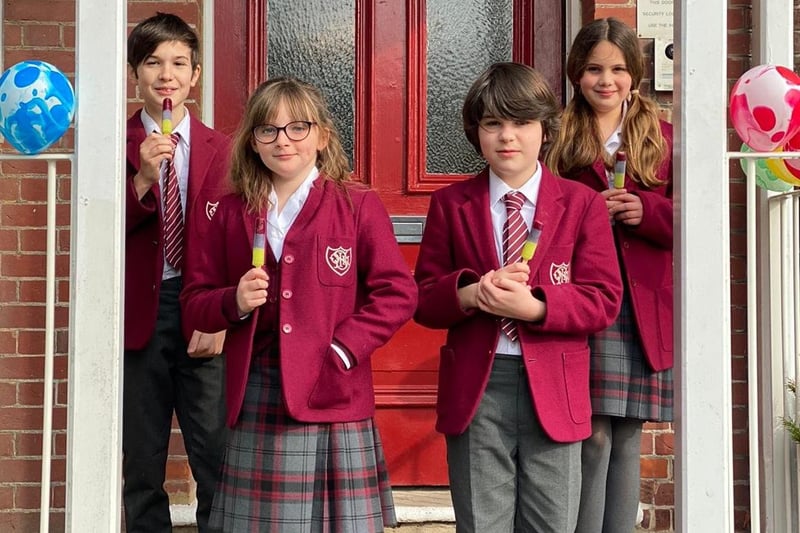 Pupils at Our Lady of Sion junior school in Worthing were welcomed with lollies on their return on Monday.
