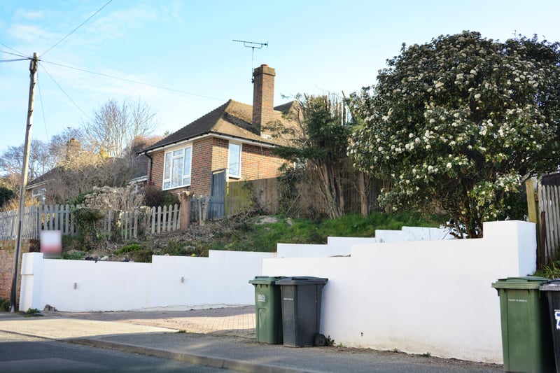 Tina Stavri's conifers have been felled without her knowing while she's been in France. Photo shows where the conifers used to be in front of her property in Amherst Road, Bexhill. SUS-210903-104134001