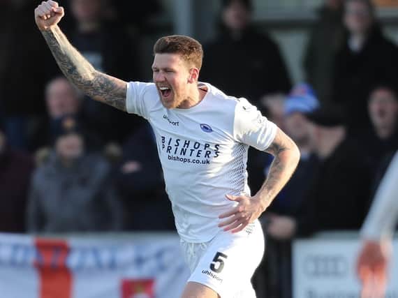 Dean Beckwith struck a late winner for the Hawks at Dorking / Picture: Dave Haines
