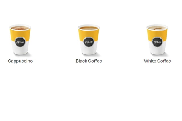Cappuccino and black and white coffee also return