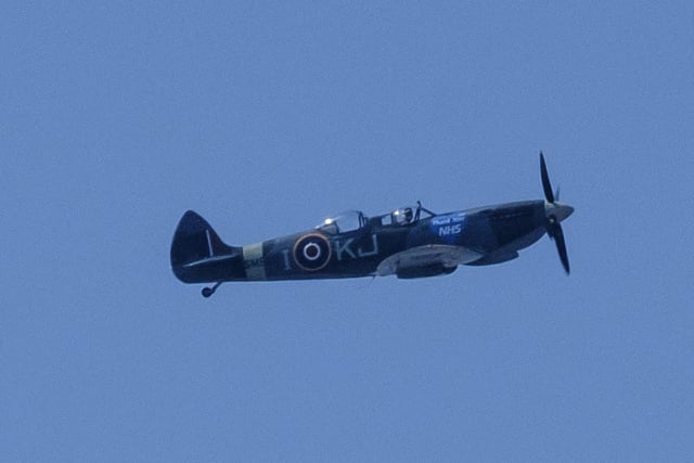 Care for Veterans residents in Worthing were honoured with a Spitfire flypast on VE Day. Picture: Peter Pollack