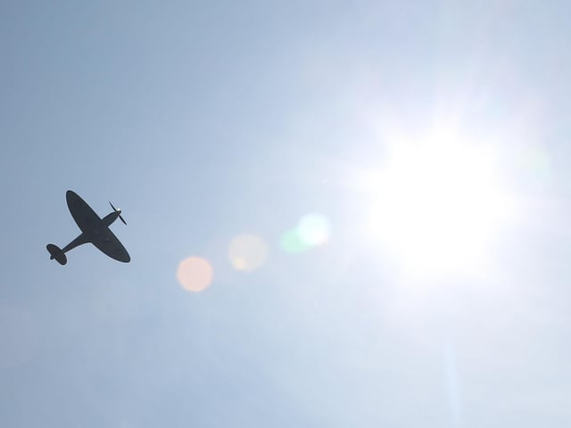 Care for Veterans residents in Worthing were honoured with a Spitfire flypast on VE Day