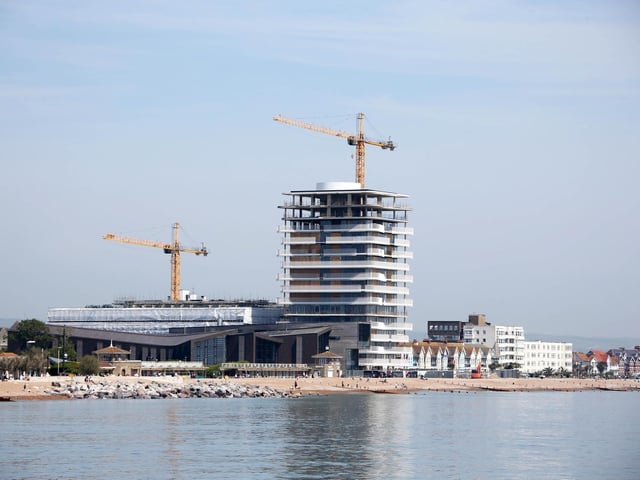 The Bayside Apartments on Worthing seafront are taking shape