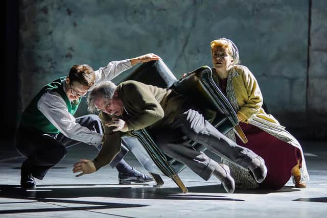 Andrew Rothney, David Fielder, Aisling Loftus in Small Island_credit Brinkhoff Moegenburg