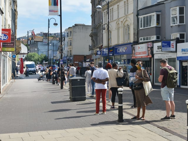 Hastings town centre 15/6/20 SUS-200615-122222001