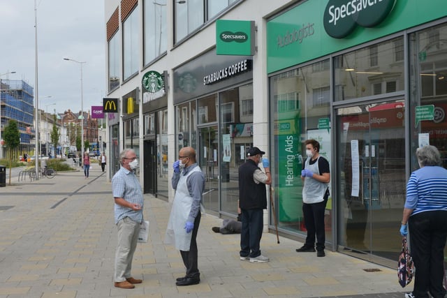 Outside Specsavers in Terminus Road