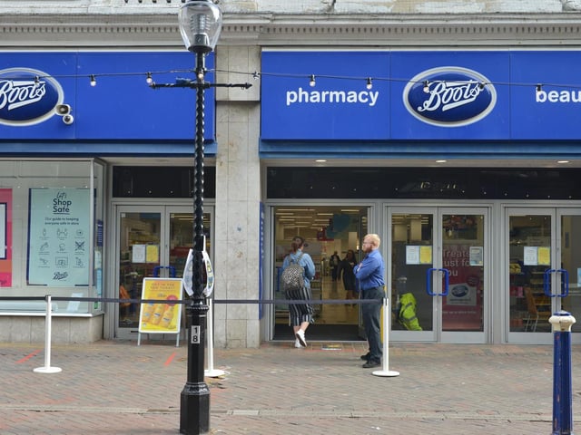 Outside Boots in Terminus Road