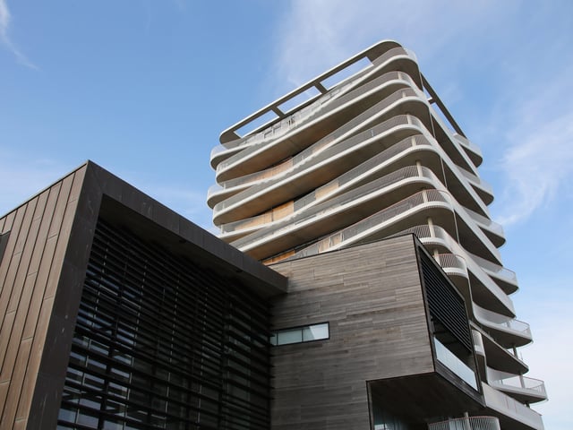 The Bayside Apartments on Worthing seafront are taking shape